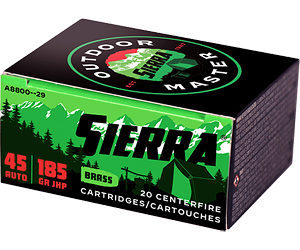 SIERRA OTDMST 45ACP 185GR JHP 20/200