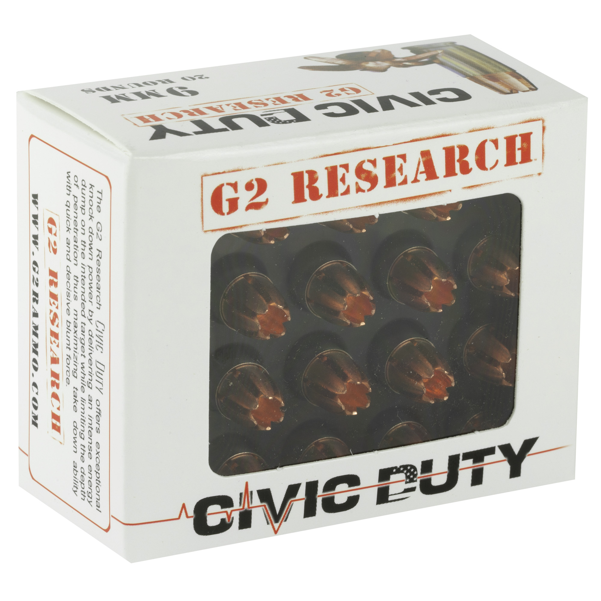 G2R CIVIC DUTY 9MM 94GR 20/500 - Image 2
