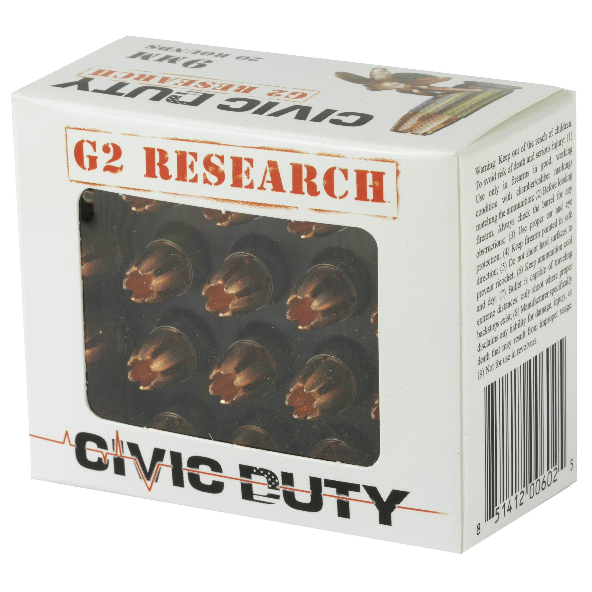 G2R CIVIC DUTY 9MM 94GR 20/500 - Image 3