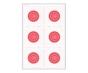 ACTION TGT BLSEYE MILI RED 100PK