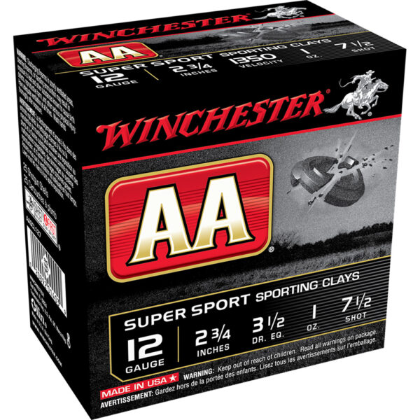 Winchester AA Sporting Clays Load 12 ga. 2.75 in. 1 oz. 7.5 Shot 25 rd.